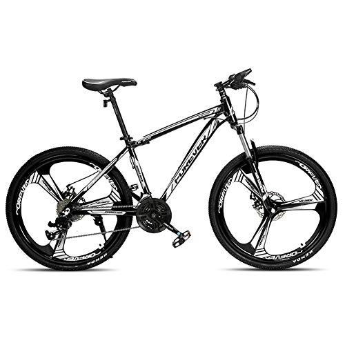 Mountain Bike : MYRCLMY High Timber Giovani E Adulti per Mountain Bike, Alluminio E Acciaio Opzioni Frame, 24 Marce Opzioni, 24 / 26 Pollici Ruote, più Colori Uno Steel Wheel Telaio, Nero, 24inch