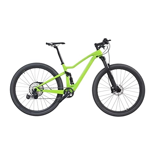 Mountain Bike : QYTEC Zxc - Bicicletta da uomo in fibra di carbonio per mountain bike a sospensione completa