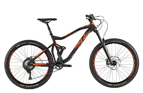 Mountain Bike : RAYMON Seven Trailray 2019 - Bicicletta Mountain Bike da 27, 5", Colore: Nero / Grigio / Arancione, 50 Centimetri