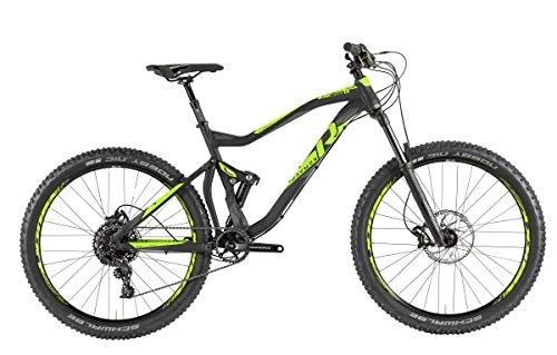 Mountain Bike : RAYMON Seven Trailray 7.0 2019 - Bicicletta MTB, 27, 5", Nero / Grigio / Verde, 46cm