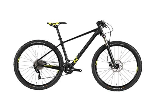 Mountain Bike : RAYMON Sevenray 7.0 2019 - Bicicletta Mountain Bike da 27, 5", in Carbonio, Colore: Nero / Giallo, 42 cm