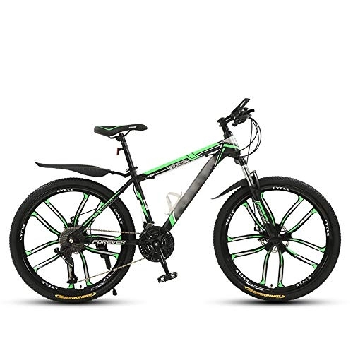 Mountain Bike : SANJIANG Mountain Bike Sport all'Aria Aperta Esercizio Fitness Ciclismo Mountain Bike Adatte A Uomini E Donne Appassionati di Ciclismo, Green-26in-27speed