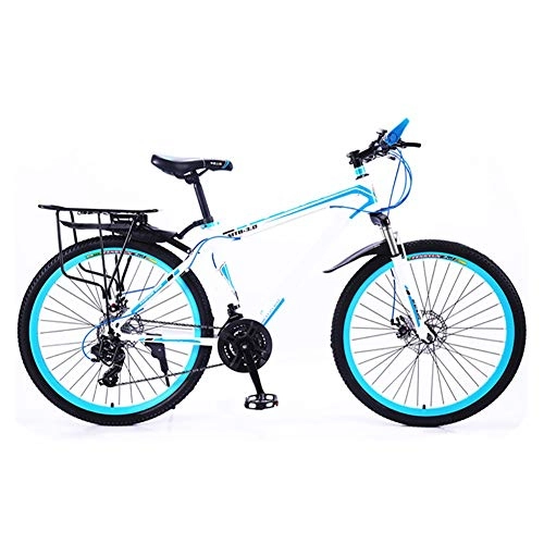 Mountain Bike : SOAR Mountain Bike Bici MTB Mountain Bike for Adulti Strada degli Uomini di Bicicletta 24 velocità Ruote for Le Donne Adolescenti (Color : White, Size : 24in)
