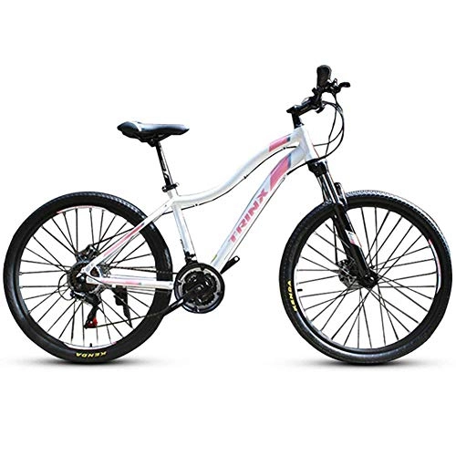 Mountain Bike : Sports Outdoors Commuter City Road Bike bicycle Mountain  Womens Mountain Bikes 21-Speed Dual Disc Brake Mountain Trail  Front Suspension Hardtail Mountain  Adult Bicycle 24 Inches White 24 Inches