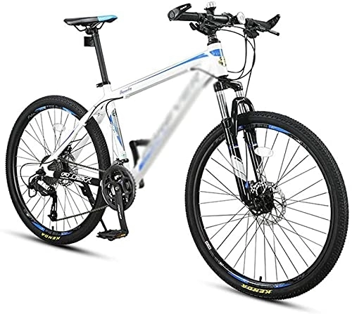 Mountain Bike : UYHF Mountain Bike con Ruote da 26 Pollici 24 velocità MTB a Doppia Sospensione con Forcella Anteriore Ammortizzante per Sentieri, Sentieri E Montagne White-24 Speed