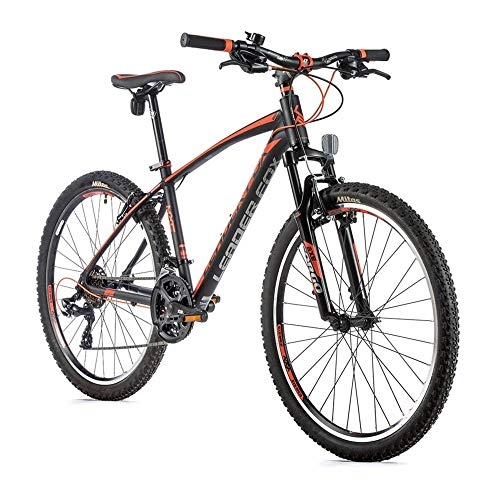 Mountain Bike : Velo - Muscolare MTB 26 Leader Fox mxc 2020, da uomo, 7 V, telaio da 20 pollici, taglia da adulto da 180 a 188 cm, colore: Nero opaco