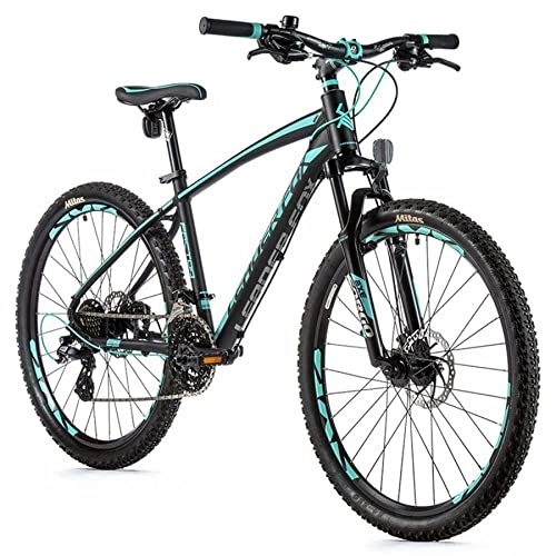 Mountain Bike : Velo - Muscolo per mountain bike 26 Leader Fox Factor 2022, 8 V, telaio in alluminio da 16 pollici, colore: Nero opaco