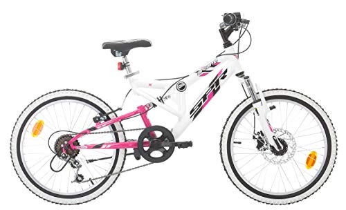 Mountain Bike : VTT Mountain Bike da 20", Ammortizzata, da Ragazza, Ariane / S.P.R. con Freno a Disco Anteriore, 6 velocità, Maniglia Girevole indicizzata.