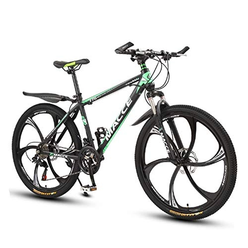 Mountain Bike : WGXY Bicicletta, Mountain Bike, Pneumatico ultragrandangolare, Bici da 26 Pollici 21 / 24 / 27 velocità, Bici da Corsa per Uomo e Donna, Bici da MTB con Ruota da 6, Verde, 26 inch 27 Speed