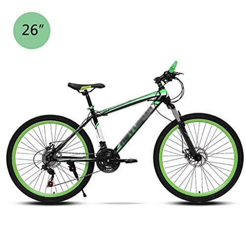 Mountain Bike : WJS Sistema di Freno A Doppio Disco da 26 Pollici per Bicicletta da 26 Pollici A velocit Variabile per Mountain Bike A 21 velocit(Color:Verde)