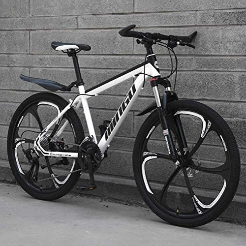 Mountain Bike : WJSW Mountain Bike per Adulti - Bicicletta Fuoristrada a velocità variabile MTB City Road (Colore: Bianco, Dimensioni: 27 velocità)