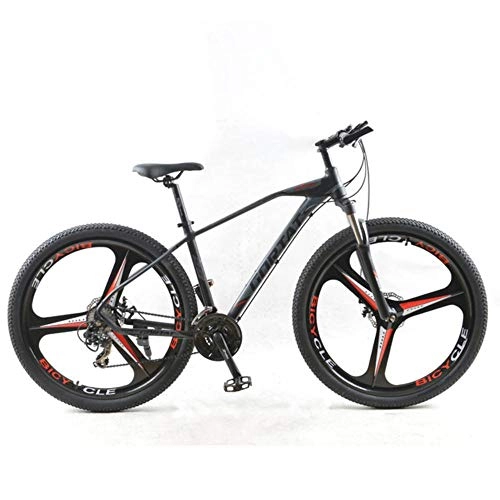 Mountain Bike : WND Bicicletta Mountain Bike   Lega di Alluminio Bici da Strada MTB BMX Tacchi Biciclette Freni a Doppio Disco, Nero Rosso, 24 velocità