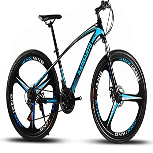 Mountain Bike : WXXMZY Biciclette, Mountain Bike, Mountain Bike da 24 / 26 Pollici per Adulti E Ragazzi, Mountain Bike A Doppio Disco A 21 velocità. (Color : Blue, Size : 26 Inches)