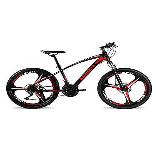 Mountain Bike : WXXMZY Biciclette, Mountain Bike, Mountain Bike da 24 / 26 Pollici per Adulti E Ragazzi, Mountain Bike A Doppio Disco A 21 velocità. (Color : Red, Size : 26 Inches)