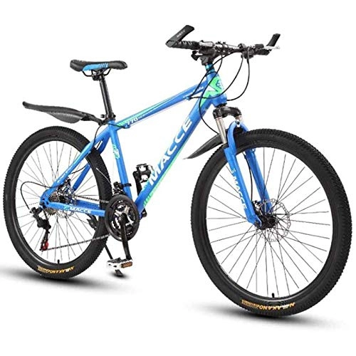Mountain Bike : WXXMZY Mountain Bike, Mountain Bike da 26 Pollici per Adulti da Uomo E da Donna, Telaio in Acciaio al Carbonio Leggero (Color : Blue, Size : 27 Speed)