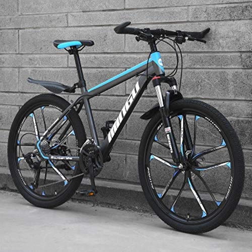 Mountain Bike : XZM Mountain Bike 21 / 24 / 27 / 30 velocità Cross Country Bicicletta da   Corsa su Strada Speed ​​Bike Bici per Adulti, Nero Blu, 21 velocità