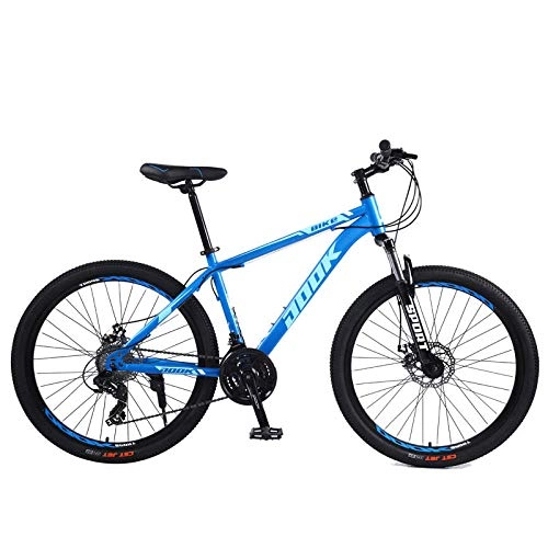 Mountain Bike : YeeWrr Bici elettriche per Adulti Uomini 24 velocit per Regolare Le Mountain Bike, ridurre la Pressione di Guida, ridurre Le emissioni di Carbonio e Proteggere l'ambiente-Blu_24inches