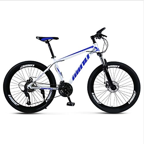 Mountain Bike : Yunyisujiao Mountain Bike, Bici con Freno A Doppio Disco A 21 velocità da 26 Pollici, Bici Ad Assorbimento degli Urti A velocità Variabile per Adolescenti Adulti (Color : Blue)