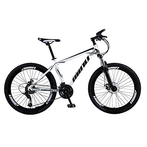 Mountain Bike : Yunyisujiao Mountain Bike, Bici con Freno A Doppio Disco A 21 velocità da 26 Pollici, Bici Ad Assorbimento degli Urti A velocità Variabile per Adolescenti Adulti (Color : White)