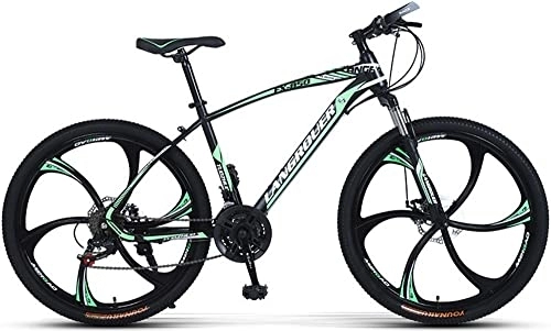 Mountain Bike : ZLYJ Mountain Bike 26 Pollici, Biciclette Hardtail Con Telaio Acciaio Carbonio, Sospensione Anteriore Con Doppio Freno Disco Anteriore B, 26inch