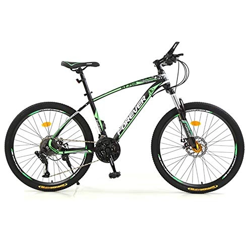Mountain Bike : ZLZNX Mountain Bike, Mountain Bike da 26 Pollici, Bici da Ciclismo per Adulti per Esterni, Bici da Strada Resistente, Bicicletta Leggera, Bici Sportiva, Verde, 30Speed