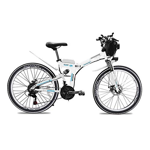 Bicicleta de montaña eléctrica plegables : Bicicleta eléctrica para Adultos, Playa Plegable para Bicicleta con el extraíble de Iones de Litio, 350W Motor Assisted Bicicletas, 24 Pulgadas de Ruedas, 36v10ah