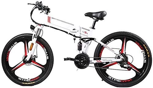 Bicicleta de montaña eléctrica plegables : CCLLA Bicicleta de montaña eléctrica Bicicleta eléctrica Plegable 350W 21 velocidades Llanta de aleación de magnesio Bicicleta Plegable Bicicleta Ultraligera con batería Oculta Movilidad para adul