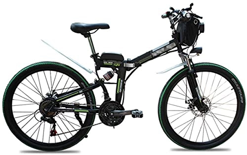Bicicleta de montaña eléctrica plegables : CCLLA Bicicletas eléctricas Plegables para Adultos Bicicleta eléctrica de montaña de 26"Bicicleta Ligera de 21 velocidades, Bicicleta eléctrica de Aluminio de 500 W con Pedal para Unisex y adoles
