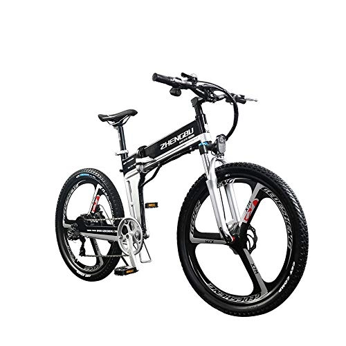 Bicicleta de montaña eléctrica plegables : CYYC Bicicleta Elctrica Plegable Bicicleta De Montaa Ciclomotor 48V 10Ah Batera De Litio Sigilosa 400W Motor De Potencia Sin Escobillas-Negro
