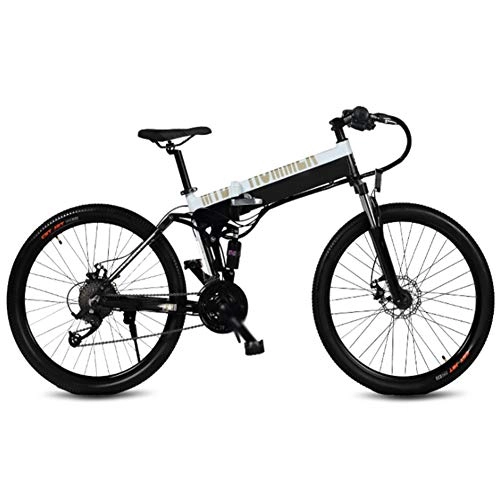 Bicicleta de montaña eléctrica plegables : FZYE Plegable Bicicleta Eléctrica Bike, Neumáticos 26 Pulgadas Batería Litio 48V10Ah Bicicletas Subiendo Unos 30 °Deportes Aire Libre, Gris