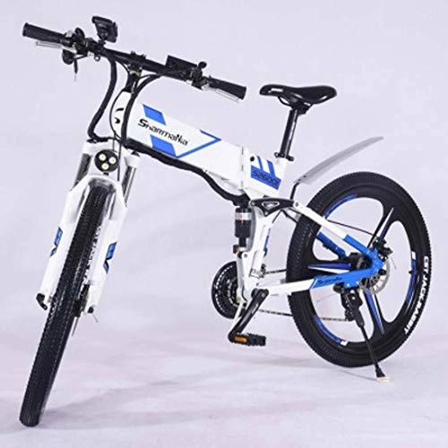 Bicicleta de montaña eléctrica plegables : Jun Bicicleta eléctrica, 26 Pulgadas de montaña Bicicleta eléctrica Plegable de la batería de Litio de aleación de Aluminio de Bici eléctrica