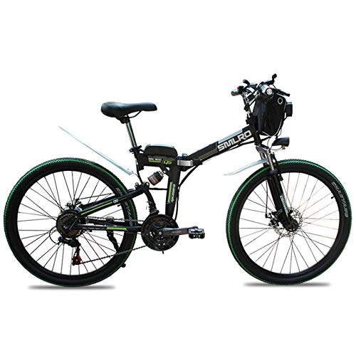 Bicicleta de montaña eléctrica plegables : Knewss 26 Pulgadas Plegables potentes Bicicletas elctricas Mountain Fat Scooters Adultos Bicicletas E Bicicletas Eletric City Bike 48V 13AH 500W-48V20AH800W