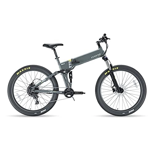 Bicicleta de montaña eléctrica plegables : LEGEND EBIKES ETNA Smart 10, 4Ah Bicicleta eléctrica de montaña Plegable, Adultos Unisex, Gris Titanium, 36V 10.4Ah