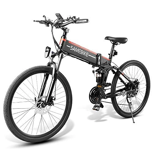 Bicicleta de montaña eléctrica plegables : Lixada 26 Pulgadas Bicicleta Eléctrica Plegable, Motor 48V 500W, Bicicleta Eléctrica Asistida, Ciclomotor