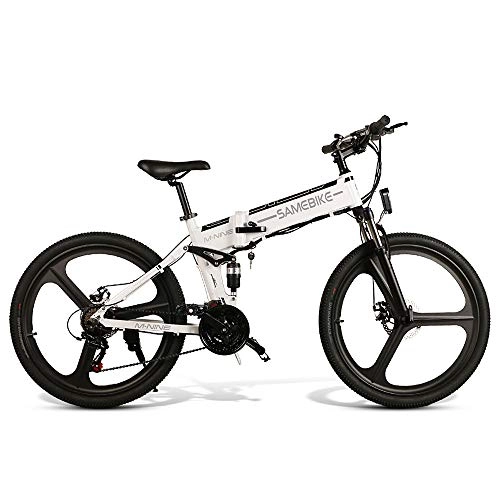 Bicicleta de montaña eléctrica plegables : Lixada Bicicleta Eléctrica Plegable de 26 Pulgadas, Bicicleta Eléctrica Asistida, Llanta Combinada, Motor 48V 350W