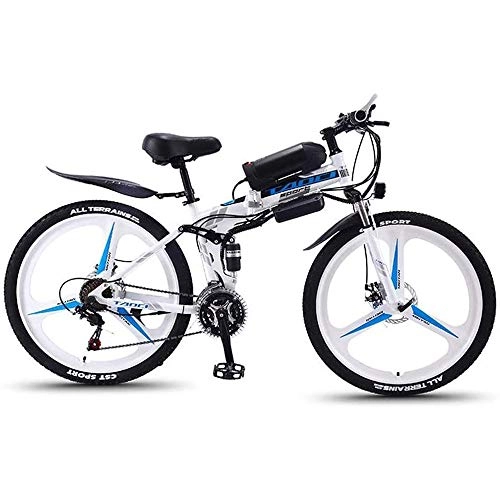 Bicicleta de montaña eléctrica plegables : LQRYJDZ Bicicleta 36V 10AH Bicicleta elctrica elctrica de montaña de 26 Pulgadas Fat Tire de Bicicletas elctricas 21 / 27 Velocidad de Crucero de la Playa for Hombre Deporte de Bicicletas de montaña