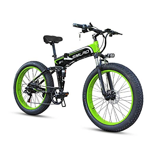 Bicicleta de montaña eléctrica plegables : N / A 26''Folding Bicicletas eléctricas para Adultos, ATV eléctrico, en Fat Tire aleación de Aluminio de Bicicletas eléctricas Bicicletas de montaña, los Iones de Litio 350W / 500W / 1000W 48V