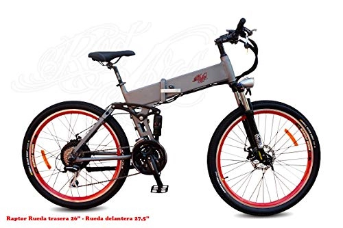Bicicleta de montaña eléctrica plegables : Velo VTT Pliant electrique Elektrofahrra Folding Mountain eBike Pedelec Raptor 25km / h Range 50-70km