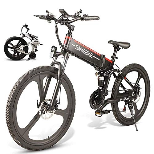 Bicicleta de montaña eléctrica plegables : YSHUAI 26 Pulgadas Bicicletas Eléctricas Plegables, Bicicleta Electrica, Bicicleta De Montaña Eléctrica Hecho De Aleación De Aluminio, 350 W, Potente Motorreductor De 21 Velocidades, hasta 30 Km / H