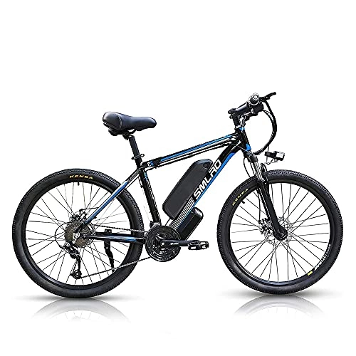 Bicicletas de montaña eléctrica : 1000W Bicicleta Electrica Montaña, 26 Pulgadas Batería Extraíble de 48V 13Ah, Shimano 21 Velocidades E-Bike MTB, 3 Modos, Velocidad Máxima de 45km / h [EU Warehouse], Blue