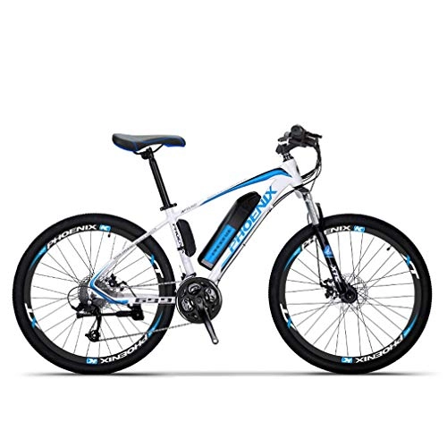 Bicicletas de montaña eléctrica : Adulto Bicicleta elctrica de montaña, Bicicletas 250W Nieve, extrable 36V 10AH batera de Litio de 27 de Velocidad de Bicicleta elctrica, 26 Pulgadas Ruedas, Azul