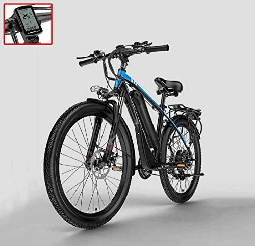 Bicicletas de montaña eléctrica : AISHFP Adultos de 26 Pulgadas Bicicletas de montaña eléctrica, batería de Litio de 48V Bicicleta eléctrica, con Alarma antirrobo / Fijo Velocidad de Crucero / 5 velocidades Assist, A, 13AH