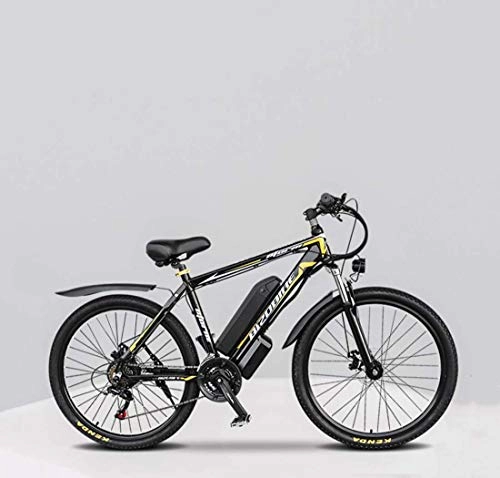 Bicicletas de montaña eléctrica : AISHFP Adultos de 26 Pulgadas de Bicicletas de montaña eléctrica, batería de Litio de 48V aleación de Aluminio de la Bicicleta eléctrica, con una Velocidad de 27 Pantalla LCD / Aceite del Freno, 8.7AH