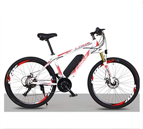 Bicicletas de montaña eléctrica : Bicicleta de montaña Batería de Litio eléctrica Bicicletas urbanas de 26 Pulgadas Bicicleta de Acero al Carbono de Velocidad Variable de 21 velocidades para Adultos Bicicleta asistida 36V8A Marco