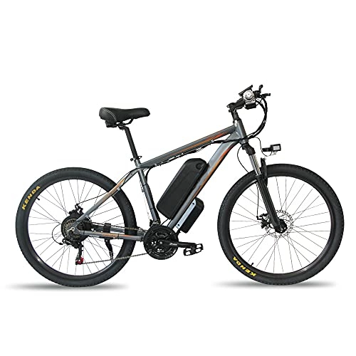 Bicicletas de montaña eléctrica : Bicicleta Eléctrica De Montaña 26 Pulgadas 350W E-Bike Bicicleta De Montaña Hombres Mujeres Ciclomotor E Bicicleta Con Medidor LCD Con Batería Extraíble De 15AH, 21 Velocidades ，para Viajes De Compras