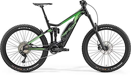 Bicicletas de montaña eléctrica : Bicicleta eléctrica de montaña Merida eONE Sixty 900, 500 Wh, color negro / verde sedoso, 2019, altura del cuadro de 47 cm