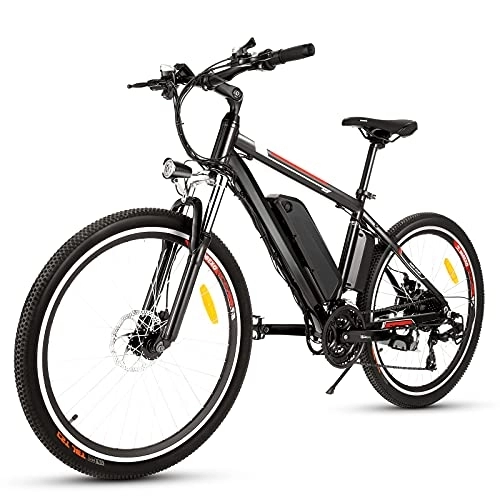 Bicicletas de montaña eléctrica : Bicicleta Eléctrica Ebike Mountain Bike, Bicicleta Eléctrica de 26" 250W con Batería de Litio de 36V 12.5Ah extraíble y Shimano 21 Velocidades