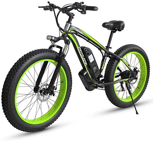 Bicicletas de montaña eléctrica : Bicicleta Eléctrica Plegable Adulto Plegable bicicleta eléctrica 500w 48v 15Ah 20" * 4.0 Fat Tire pantalla LCD e-bicicleta con 5 niveles de velocidad Bicicletas Eléctricas ( Color : 26inch Green )