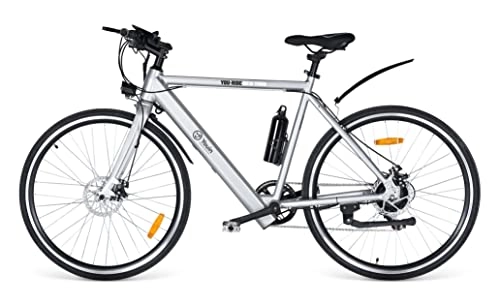Bicicletas de montaña eléctrica : Bicicleta eléctrica urbana, Youin You-Ride New York, ligera, ruedas de 700C, horquilla frontal delantera de magnesio, frenos de disco
