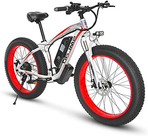 Bicicletas de montaña eléctrica : Bicicletas Eléctricas, 26inch Fat Tire E-Bici eléctrica Bicicletas for adultos, aleación de aluminio de 500W Todo Terreno E-Bici extraíble 48V / 15Ah de iones de litio de la batería de la bici de mont